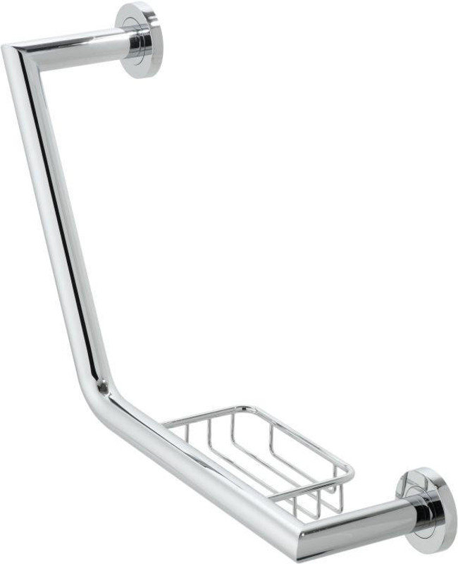 VADO - Spa Angled Grab Rail With Basket 456mm (18")  Junction 2 Interiors Bathrooms