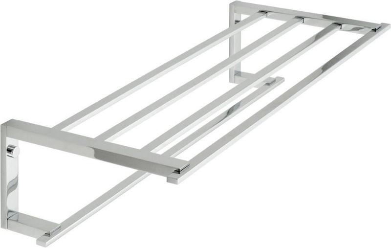 VADO - Level Towel Shelf With Towel Rail 550mm (22") Wall Mounted  Junction 2 Interiors Bathrooms