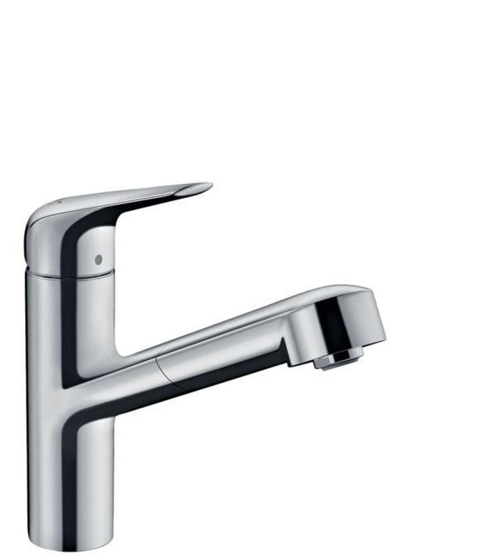 hansgrohe Focus M42 Single Lever Kitchen Mixer 150 pull out Spray 1 Jet sBox  Junction 2 Interiors Bathrooms