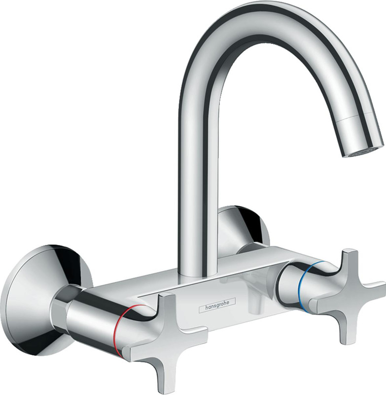 hansgrohe Logis M32 2-Handle Kitchen Mixer, Wall-Mtd, HighSpray, 1 Jet  Junction 2 Interiors Bathrooms