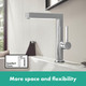 hansgrohe Finoris Single Lever Basin Mixer 230 Swivel Spout & Push Open Waste  Junction 2 Interiors Bathrooms