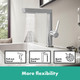 hansgrohe Finoris Single Lever Basin Mixer 230 PO Spray, 2J & Push Open Waste  Junction 2 Interiors Bathrooms