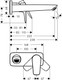 hansgrohe Talis E Single Lever WM Basin Mixer With Spout 22.5cm  Junction 2 Interiors Bathrooms