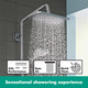 hansgrohe Croma E Showerpipe 280 1Jet With Thermostat  Junction 2 Interiors Bathrooms