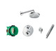 hansgrohe Round Valve With Croma Select O/head & Baton Hand Shower  Junction 2 Interiors Bathrooms