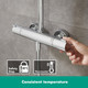 hansgrohe Crometta S Showerpipe 240 1Jet With Thermostat  Junction 2 Interiors Bathrooms