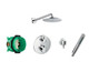 hansgrohe Round Valve With Raindance Overhead & Baton Hand Shower  Junction 2 Interiors Bathrooms