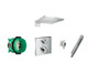 hansgrohe Square Valve With Raindance Overhead & Baton Hand Shower  Junction 2 Interiors Bathrooms