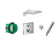 hansgrohe Square Select Valve With Raindance Over Head & Baton Hand Shower  Junction 2 Interiors Bathrooms