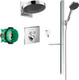 hansgrohe Square Select Valve With RainFinity (250) Over Head & Slide Rail Kit  Junction 2 Interiors Bathrooms