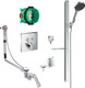 hansgrohe Select Square Valve With RainFinity Slide Rail Kit & Exafill  Junction 2 Interiors Bathrooms