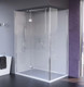 Matki Illusion Corner, Side & Tray 800mm Left Handing Glass Guard  Junction 2 Interiors Bathrooms