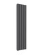 Reina Belva Vertical Aluminium Radiator - 1800 X 308 Double Anthracite  Junction 2 Interiors Bathrooms