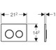 Geberit Flush Plate Omega20 For Dual Flush  Junction 2 Interiors Bathrooms