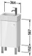 Duravit Brioso Vanity Unit, 570x364x239mm 1 Door  Junction 2 Interiors Bathrooms