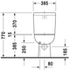 Duravit D-Code Toilet Close-Coupled 650mm Washdown  Junction 2 Interiors Bathrooms