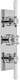 VADO Axbridge 3 Outlet, 3 Handle Concealed Thermostatic Valve - BC-AXB-128/3-CP