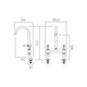 VADO Axbridge Lever Bridge Kitchen Mixer