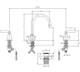  Lefroy Brooks Mackintosh Lever Tubular Deck Mounted 3 Hole Basin Mixer ML1230CP 