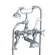  Lefroy Brooks Classic Deck Mounted Bath Shower Mixer - Cross Handles 