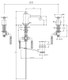  Lefroy Brooks Ten Ten Handwheel Deck Mounted 3 Hole Basin Mixer With With Pop Up Waste TH1233CP 