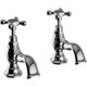  Heritage Trinity Basin Pillar Taps Chrome 