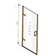  Matki Eauzone Plus Hinged Door From Wall For Recess 700mm 