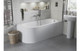 Sanctuary J Shape Bath 1700x725x600mm No Tap Hole with legs  Junction 2 Interiors Bathrooms