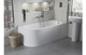 Sanctuary J Shape Bath 1500x725x600mm No Tap Hole Bath with legs  Junction 2 Interiors Bathrooms