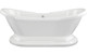 Elegance Freestanding  Bath 1760x700x720mm 2 Tap Holes Inc. Base - White  Junction 2 Interiors Bathrooms