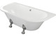 Enchante Freestanding Back To Wall  Bath 1700x800x600mm 2 Tap Holes with feet - White  Junction 2 Interiors Bathrooms