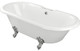 BeLeft Handedurst Freestanding  Bath 1690x740x620mm 2 Tap Holes with feet - White  Junction 2 Interiors Bathrooms