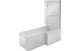 BlissfulFlow L Shape Bath SUPERCAST 1700x850x560mm No Tap Hole Shower BathTub Pack  Junction 2 Interiors Bathrooms