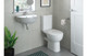 Positano Close Coupled Open Back WC Toilet & Soft Close Seat  Junction 2 Interiors Bathrooms