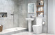 Skadar Rimless Close Coupled Open Back Short Projection WC Toilet & Soft Close Seat  Junction 2 Interiors Bathrooms