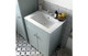 Bliss 610mm Floor Standing Bathroom Bathroom Vanity Basin Unit & Basin - Sea Green Ash  Junction 2 Interiors Bathrooms