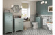 Bliss 810mm Floor Standing Bathroom Vanity Basin Unit & Basin - Sea Green Ash  Junction 2 Interiors Bathrooms