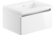 Bwindi 615mm 1 Drawer Wall Hung Bathroom Vanity Basin Unit Includes Basin - White Gloss  Junction 2 Interiors Bathrooms