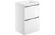 Bwindi 615mm 2 Drawer Floor Standing Bathroom Vanity Basin Unit Includes Basin - White Gloss  Junction 2 Interiors Bathrooms