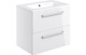 Rochford 610mm Wall Hung 2 Drawer Bathroom Vanity Basin Unit & Basin - White Gloss  Junction 2 Interiors Bathrooms