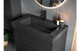 Bagan 615mm Wall Hung 2 Drawer Bathroom Vanity Vanity Basin Unit & White Basin - Matt Black & Glass  Junction 2 Interiors Bathrooms