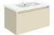 Petra 815mm Wall Hung 1 Drawer Bathroom Vanity Basin Unit & Basin - Matt Cotton  Junction 2 Interiors Bathrooms