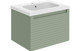 Petra 615mm Wall Hung 1 Drawer Bathroom Vanity Basin Unit & Basin - Matt Willow Green  Junction 2 Interiors Bathrooms