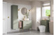 Jaipur 815mm Wall Hung 2 Drawer Bathroom Vanity Basin Unit & Basin - Matt Olive Green  Junction 2 Interiors Bathrooms