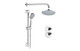 J2 Bathrooms Round Concealed Valve Head & Arm Shower Pack - Chrome JTWO108085 