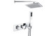 J2 Bathrooms Orion Shower Pack One - Two Outlet Twin Shower Valve with Handset & ABS Overhead JTWO105897 
