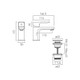  VADO Ekko Mini Mono Basin Mixer + Push Basin Waste AX-EKO-100M/CC-CP 