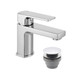  VADO Ekko Mini Mono Basin Mixer + Push Basin Waste AX-EKO-100M/CC-CP 