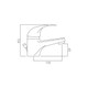  VADO Matrix Mono Basin Mixer + Pop-Up Waste AX-MAT-100-CP 