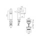  VADO Metiz Mono Basin Mixer + Push Basin Waste AX-MET-100/CC-CP 